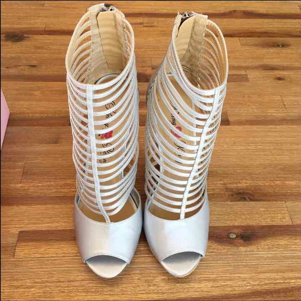 Silver caged stilettos