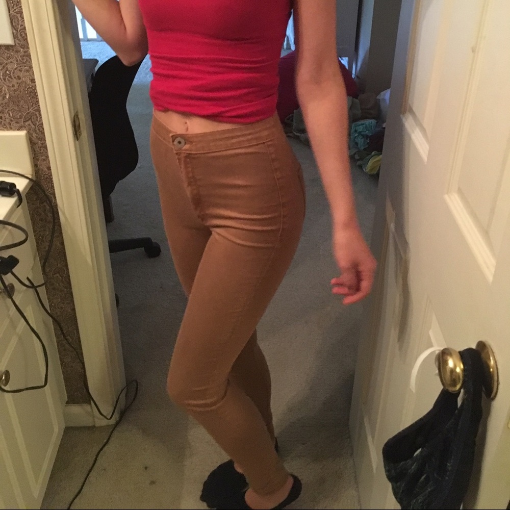 high rise skinny jeans