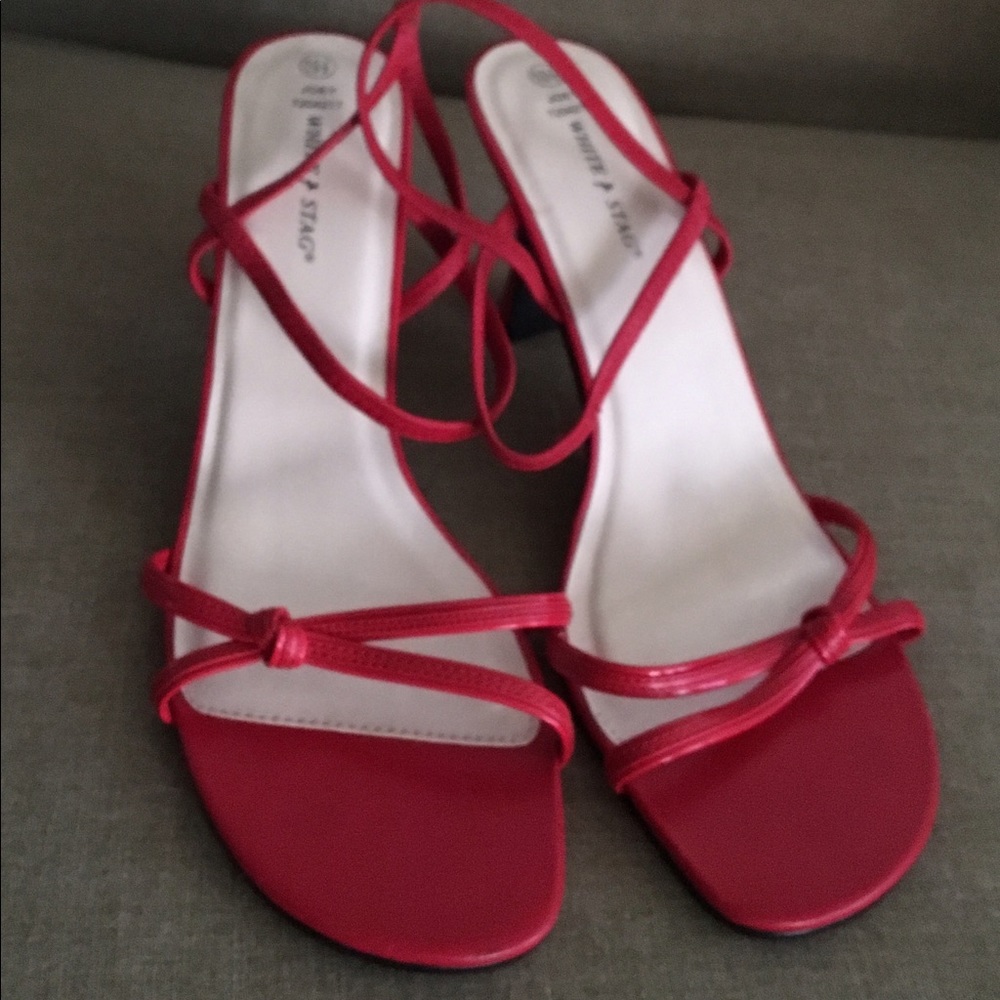 Red sandals size 10.5 Never worn