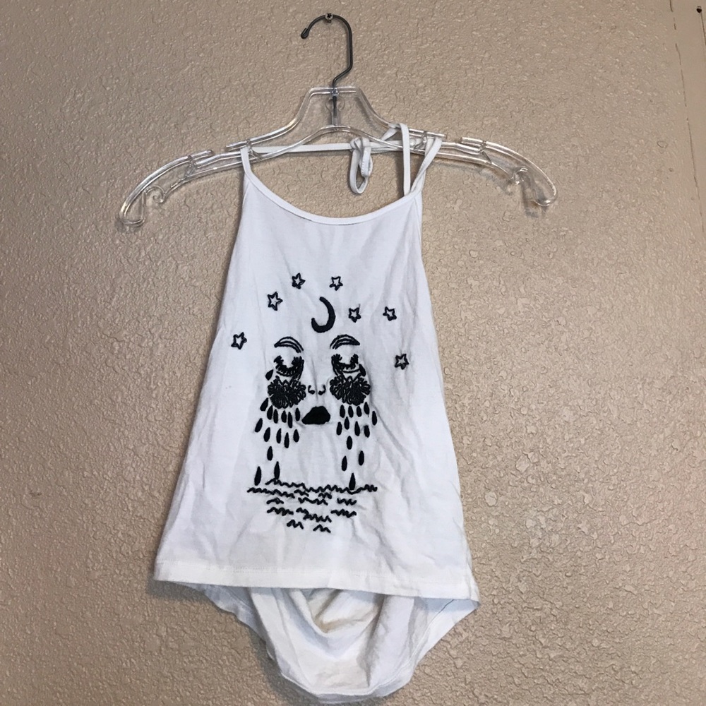 Brandy melville crying eyes halter top