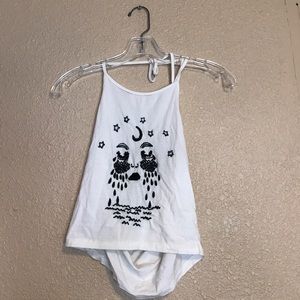 Brandy melville crying eyes halter top
