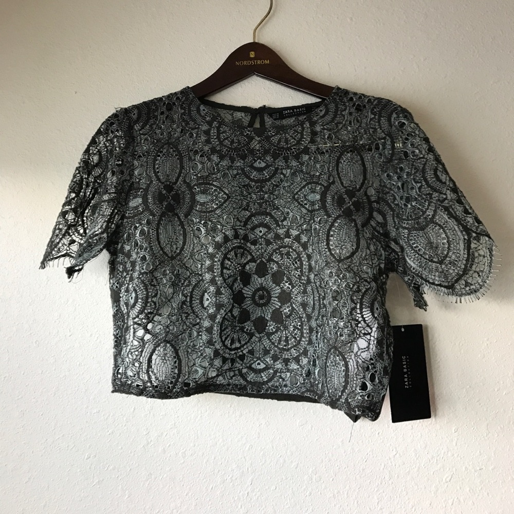 NWT Zara lace crop top