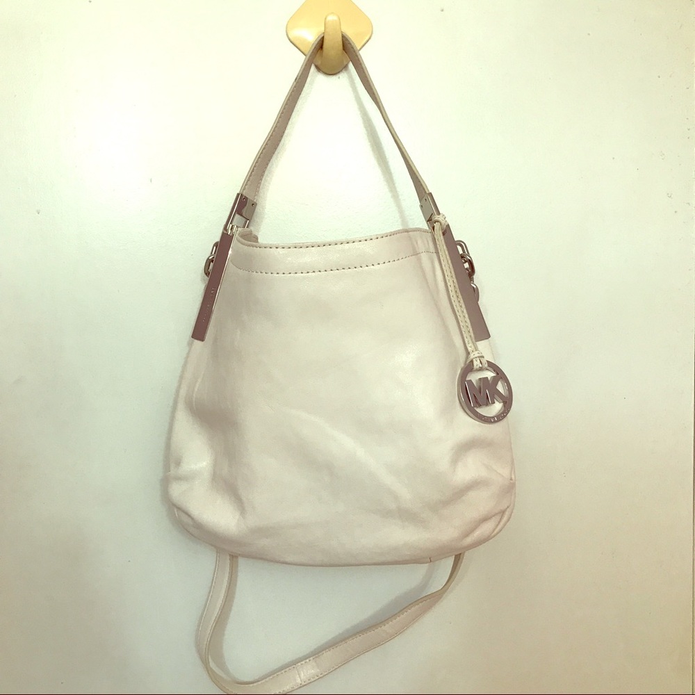 Michael Kors White handbag with cross body strap