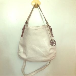 Michael Kors White handbag with cross body strap