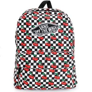 Vans Cherry and Checkered Patterned Backpack