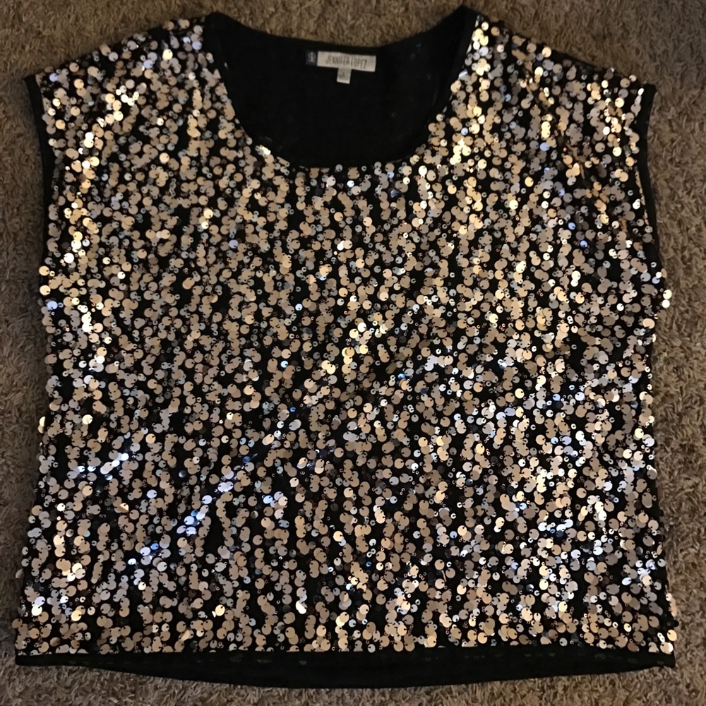 Gold and Silver Sequined Top