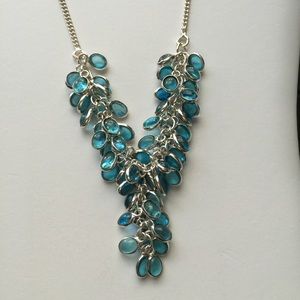 Blue Glass Beads Necklace