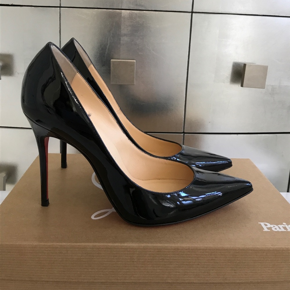 Louboutin Décolleté 100mm Black Patent Leather