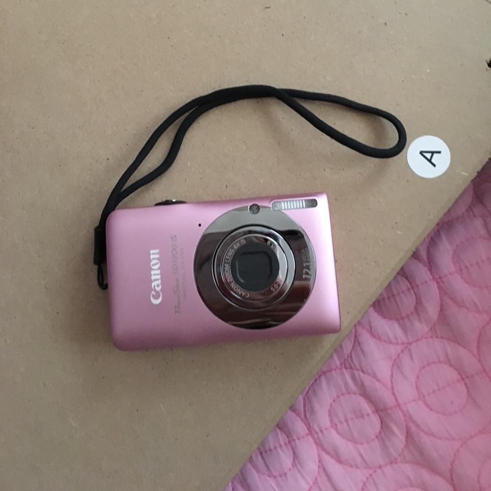 Canon pink digital camera