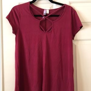 Francesca's Cupro Cross Neck Top