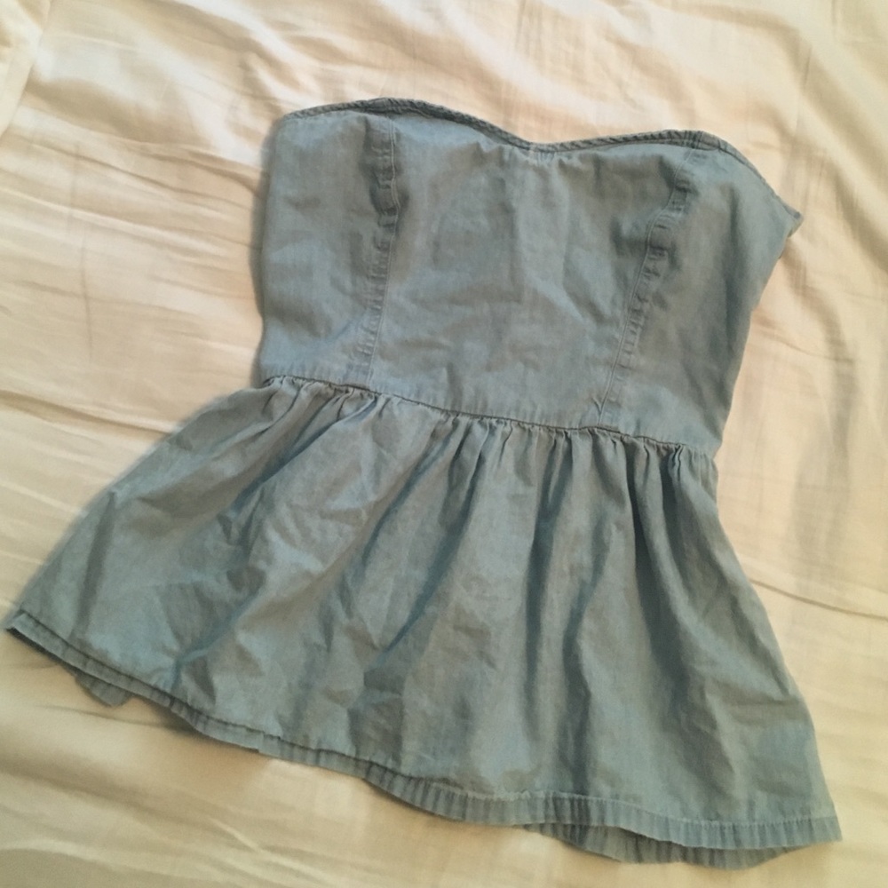 denim peplum top