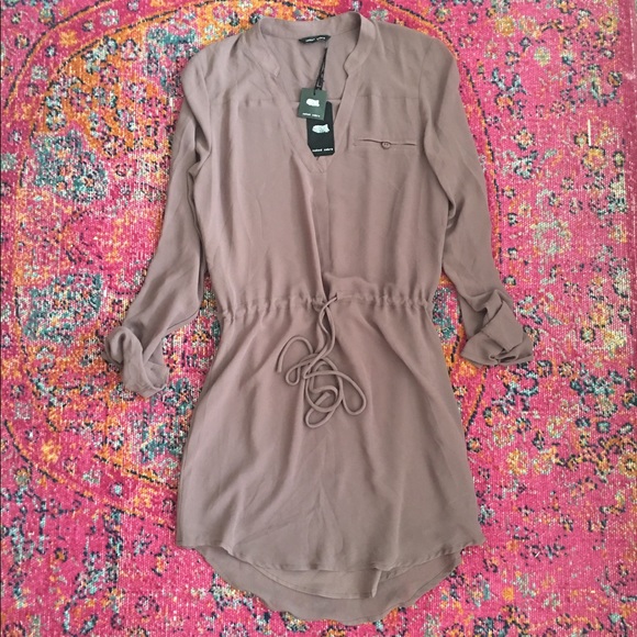 Naked Zebra Dresses & Skirts - NEW Naked Zebra Roll sleeve dress