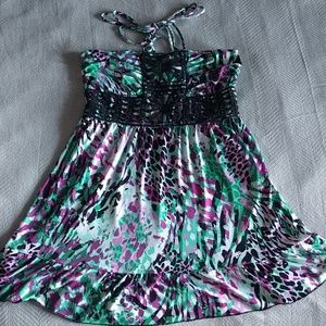 SUSIE ROSE HALTER DRESS