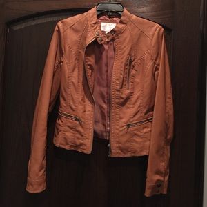 Cognac moto jacket