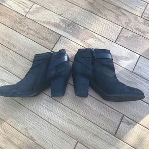 Black Franco Sarto leather booties