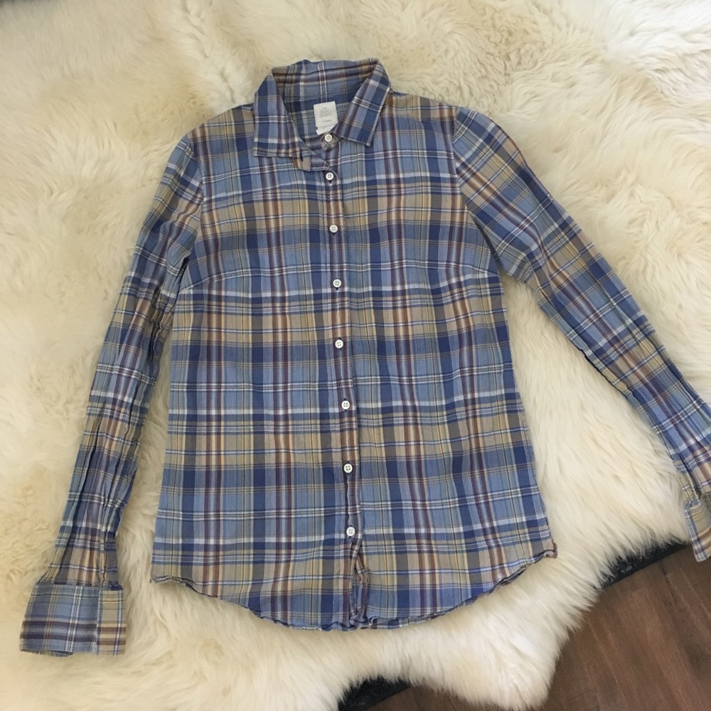 J. Crew Plaid Boyshirt