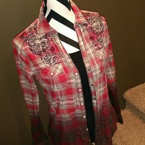 Red Plaid Button Down