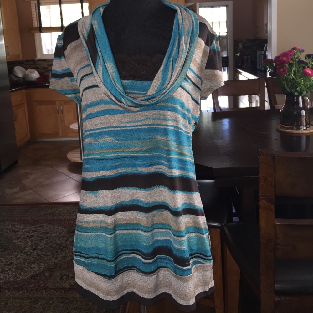 BCX Stripe Blouse, size M