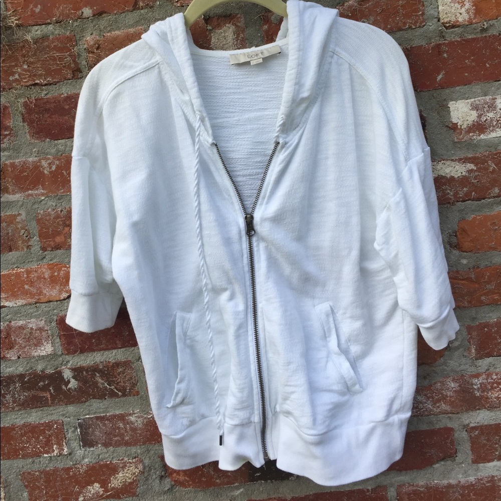 White Loft Summer Jacket with Hoodie
