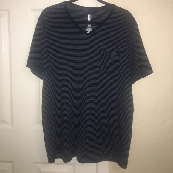 Men's Navy Striped Tee - Picture 2 of 3
