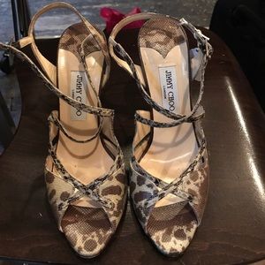 100% Authentic Jimmy Choo snakeskin sandals