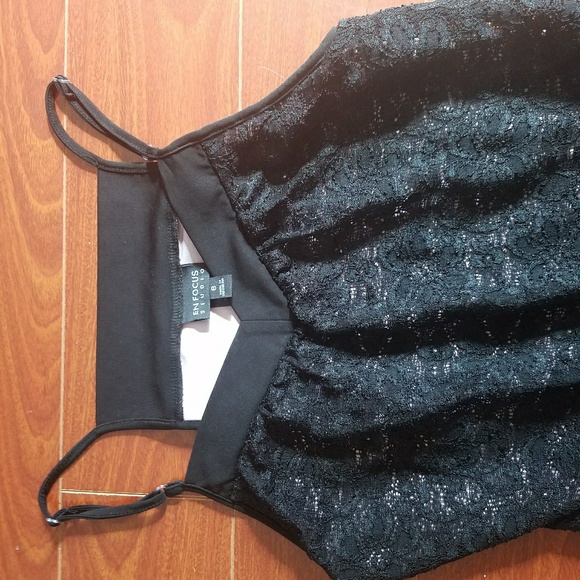 BLACK LACE JUMPSUIT ROMPER SIZE 6 - Picture 2 of 2