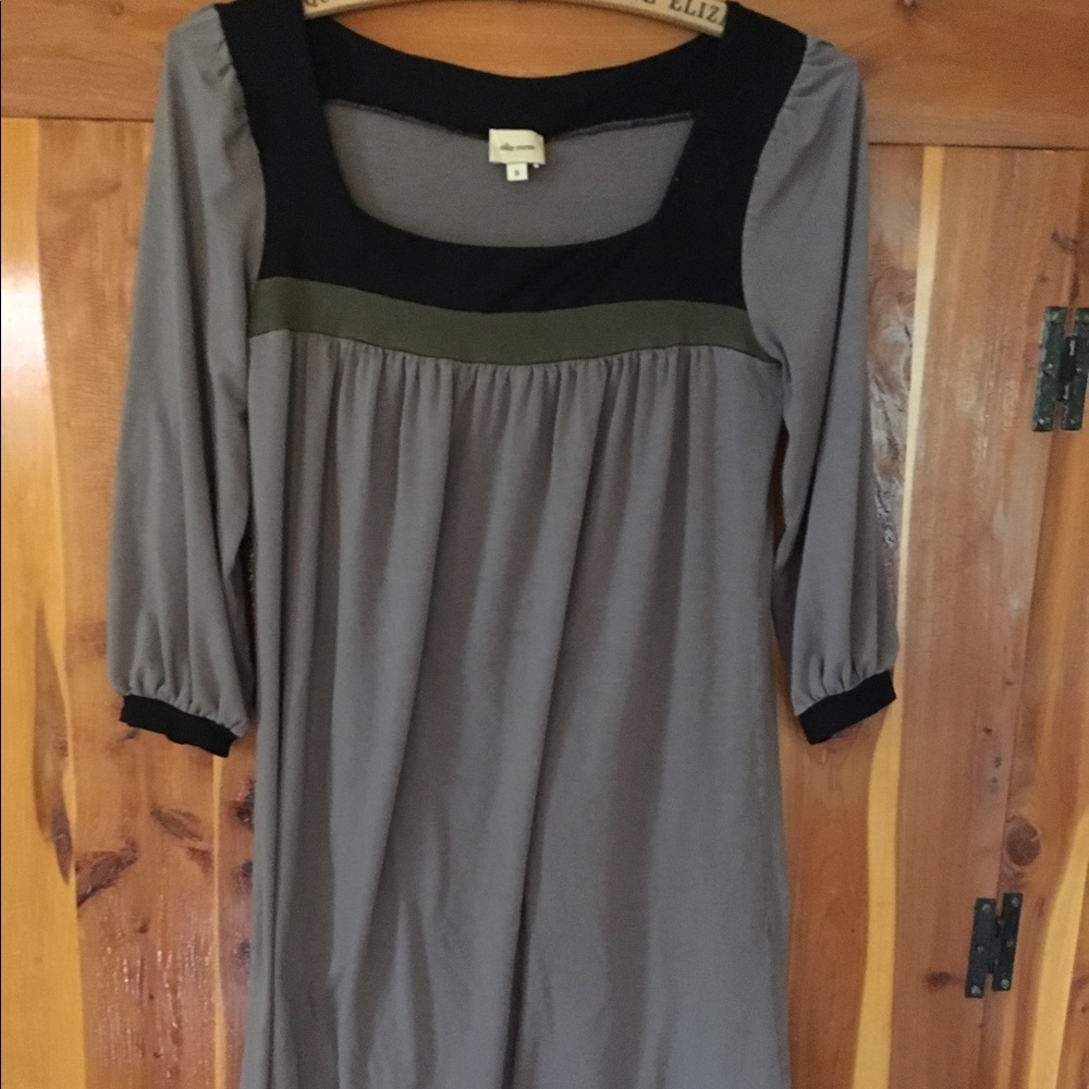 Ella Moss square neck jersey dress colorblock