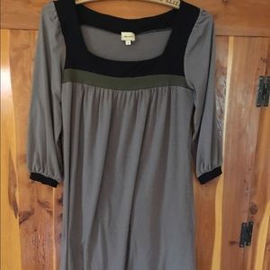 Ella Moss square neck jersey dress colorblock