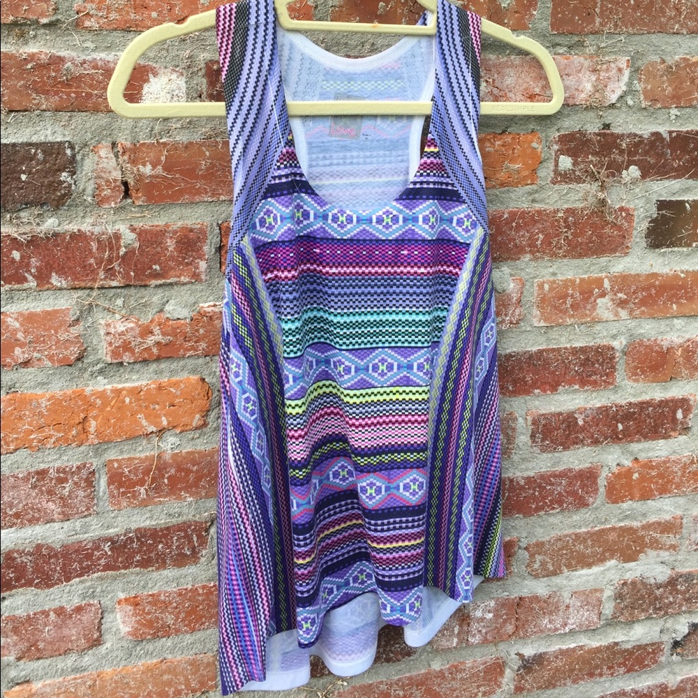 Patterned exercise/work out top