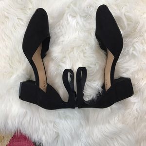 NWOB Torrid Solid Black Faux Suede Block Heels 10W
