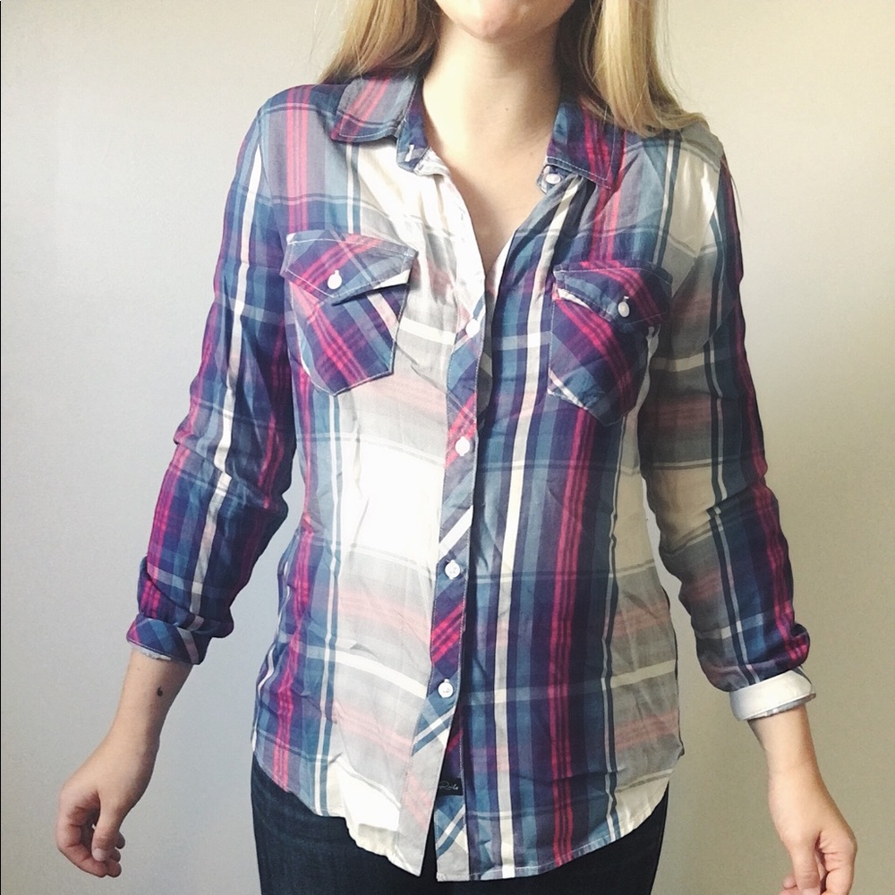 RAILS light plaid top