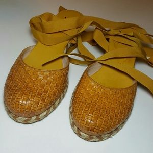 Vince Camuto Woven Leather Espadrilles Sandals