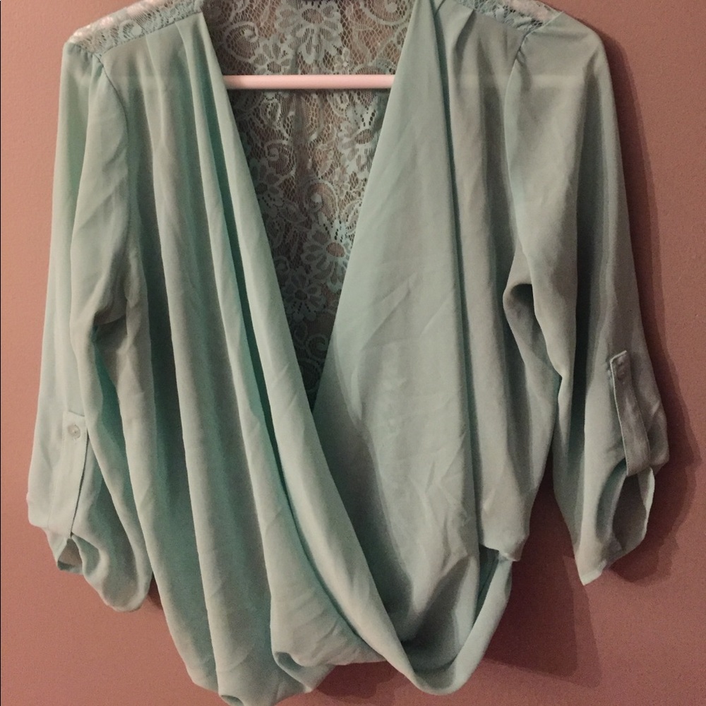 Light blue blouse