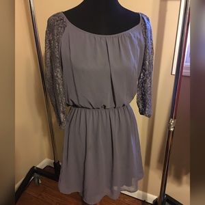 Gray Lace Dress