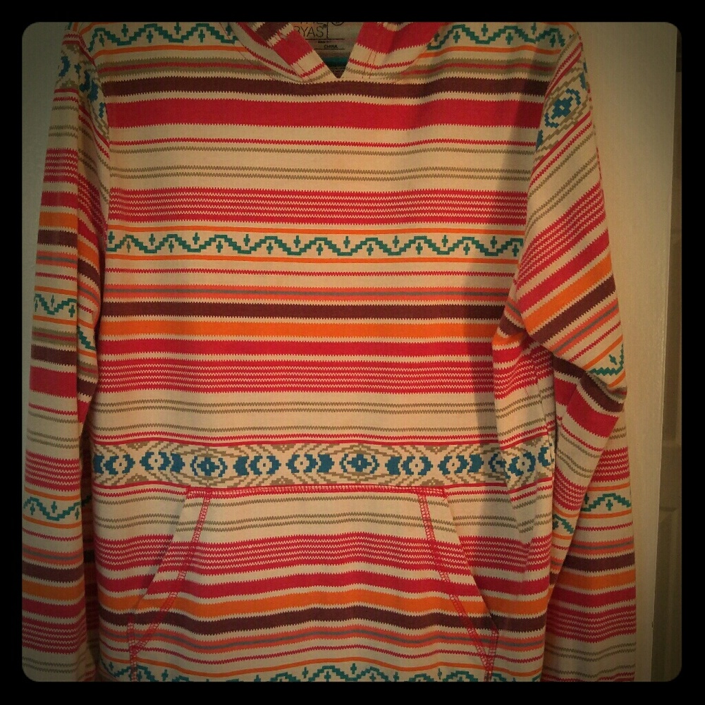 Striped boho/funky hoodie