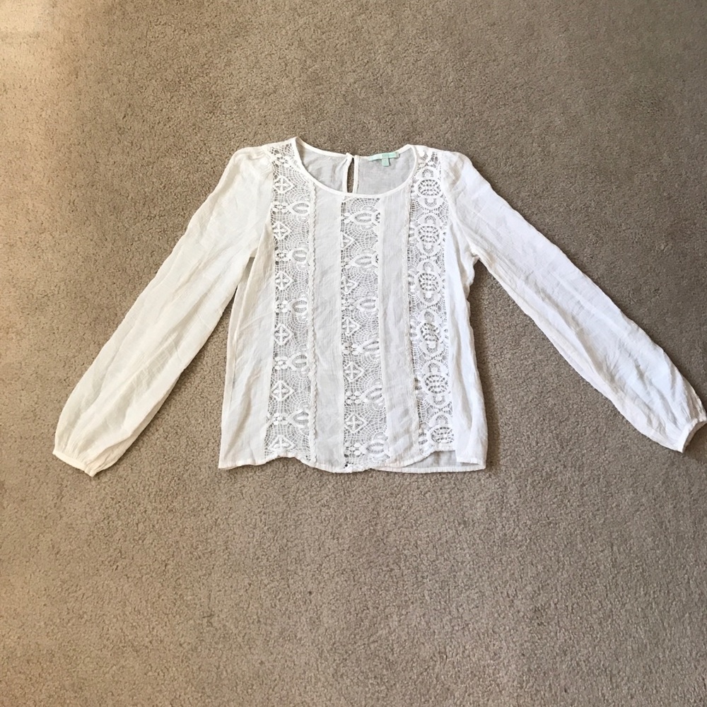 Cream peasant top