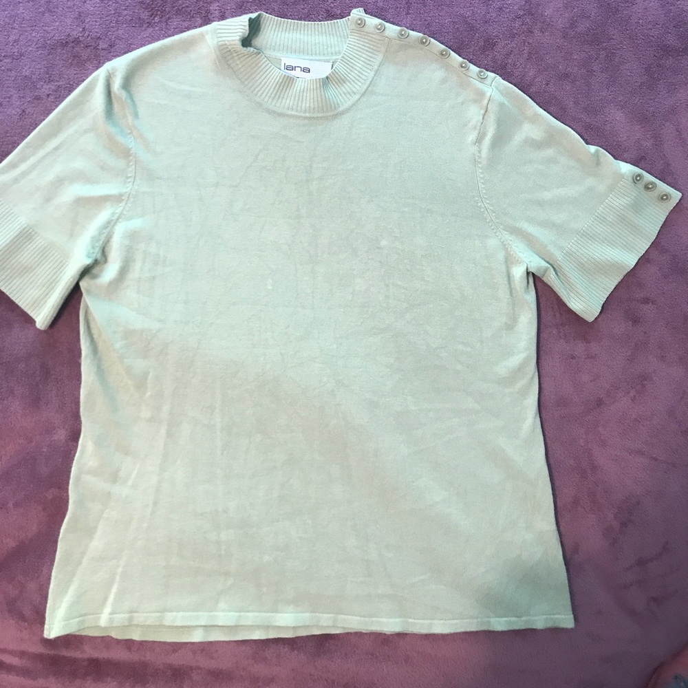 Lime green short sleeve sweater