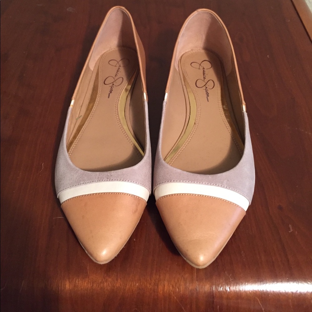 Jessica Simpson color block flats