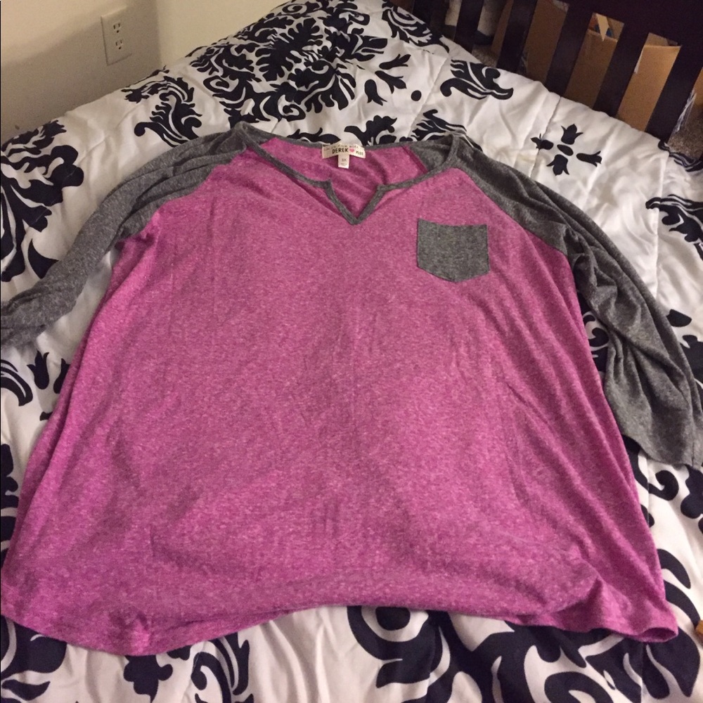 Pink and grey tee