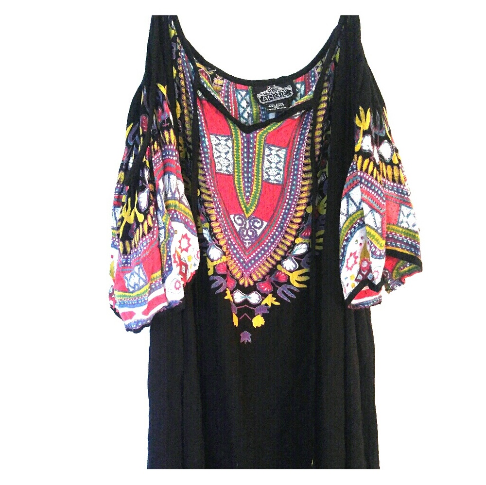 Awesome black dress boho/hippie