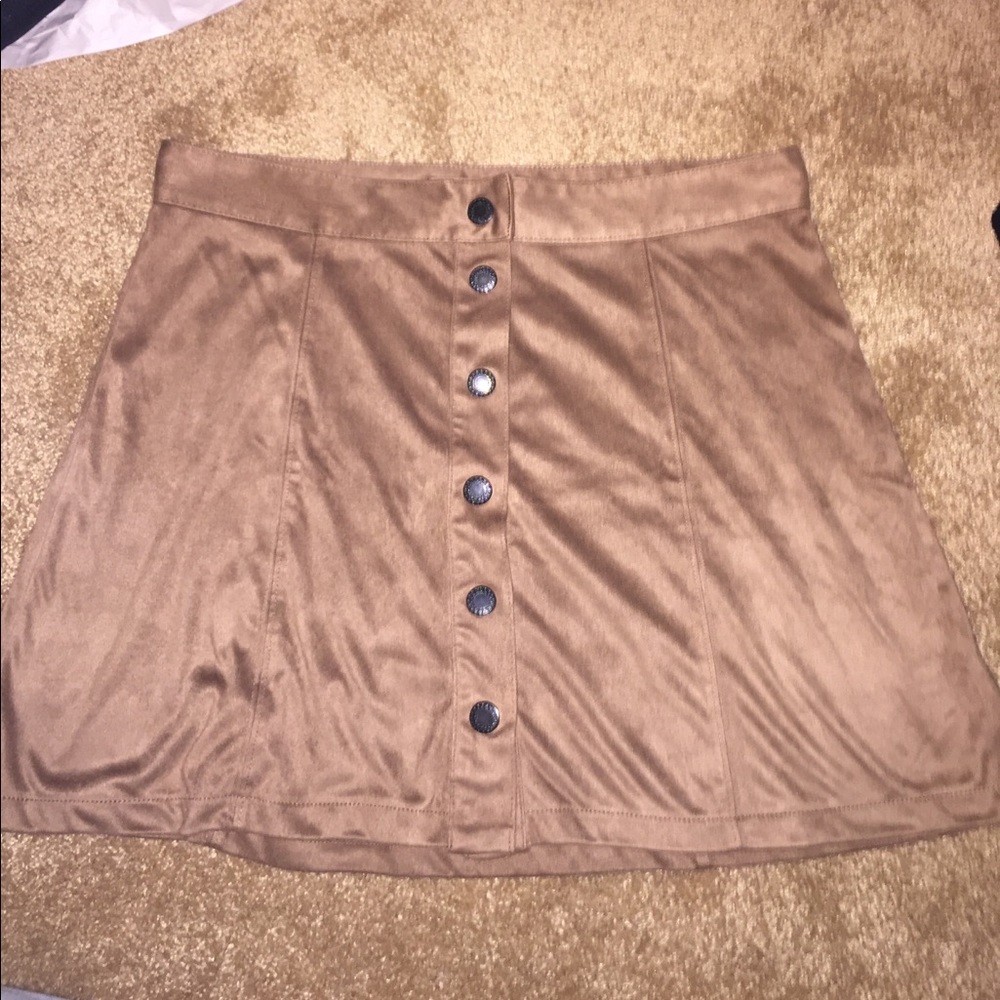 American eagle brown suede skirt