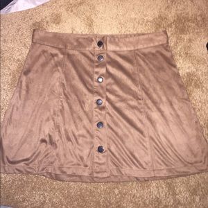 American eagle brown suede skirt