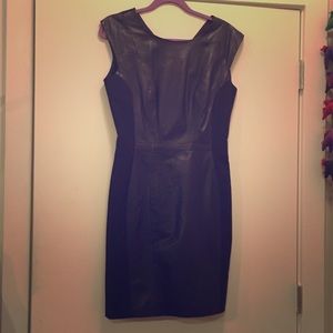 Black Faux Leather Dress