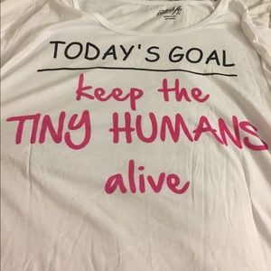 White keep the tiny humans alive tshirt