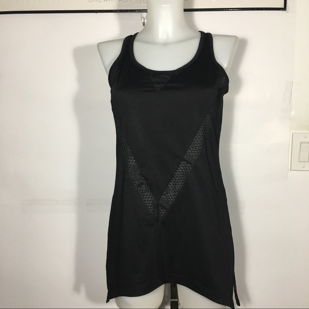 Nanette Lepore Play Solid Workout Tank Black Sz S