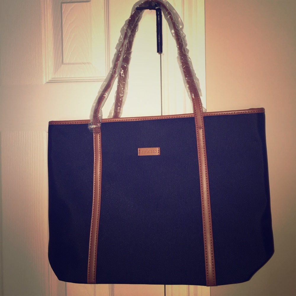 Chiceco Waterproof Navy/Brown bag