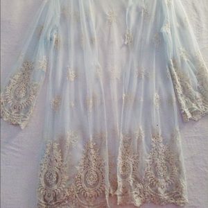 Vintage shabby chic sheer shawl