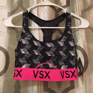 NWT Victoria's Secret sports bra! Black & hot pink