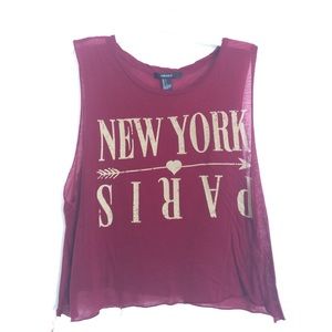 Forever 21 "New York/Paris Tank Top"