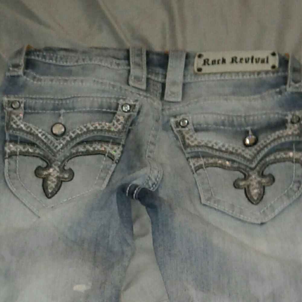 Rock revival blue women's jeans